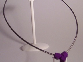 Large Necklace Stand in White Natural Versatile Plastic
