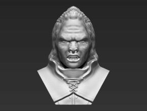 Lurtz Uruk-Hai from the Lord of the Rings bust in White Natural Versatile Plastic