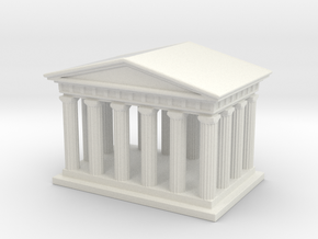 Mini Greek Temple in White Natural Versatile Plastic