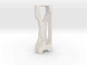 M069_Pixle Tower in White Natural Versatile Plastic