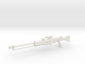1:12 Miniature Imperial Sniper Rifle in White Natural Versatile Plastic: 1:12