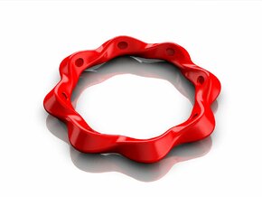 Twist bracelet 80 in Red Processed Versatile Plastic