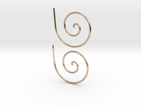 Archimedes Spiral in 14k Rose Gold Plated Brass