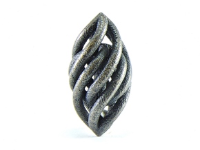 Spiral Pendant in Polished and Bronzed Black Steel