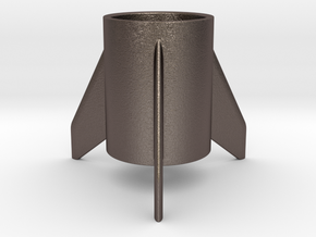 CRS-1, a candle holder in Polished Bronzed-Silver Steel