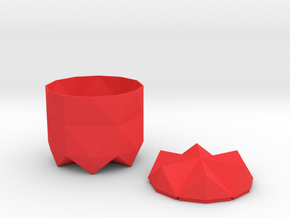 Pot and Lid in Red Processed Versatile Plastic