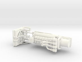 1/50th V-16 type marine or machinery Engine in White Processed Versatile Plastic