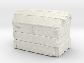 Treasure chest in White Natural Versatile Plastic: Medium