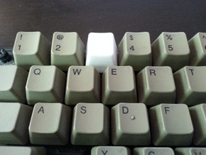 Apple IIe Keyboard Cap - Top Row in White Natural Versatile Plastic