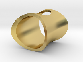 Wormhole Ring in Polished Brass