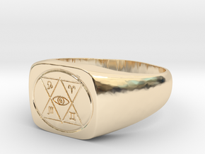 Ring of Detect Magic in 14k Gold Plated Brass: 5 / 49