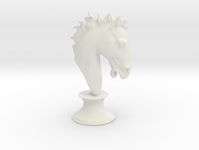 Horse's head in White Natural Versatile Plastic: Extra Large