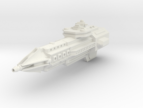 Dominion Class Heavy Cruiser - With positional tur in White Natural Versatile Plastic