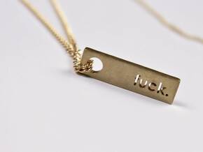 F*** Pendant in 14k Rose Gold Plated Brass