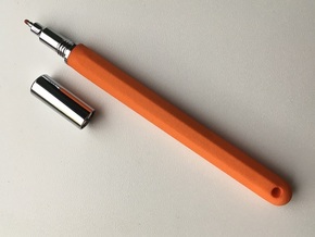 Varita Pen Body 8 sides in Orange Processed Versatile Plastic