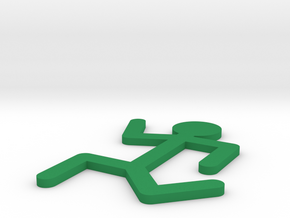 [1DAY_1CAD] STICKMAN_RUNNIG in Green Processed Versatile Plastic