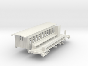 HOn30 30ft Coach A with Interior (Arc roof) in White Natural Versatile Plastic