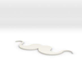 [1DAY_1CAD] MUSTACHE_type3 in White Natural Versatile Plastic