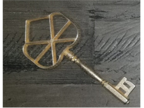 Unity Key in Polished Bronzed Silver Steel