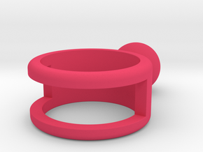 Ball Point ring in Pink Processed Versatile Plastic: Small