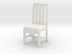 Arm-Less Chair in White Natural Versatile Plastic