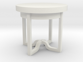 Round Table in White Natural Versatile Plastic