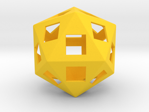 Fidget Icosahedron for Cherry MX, prices down! in Yellow Processed Versatile Plastic