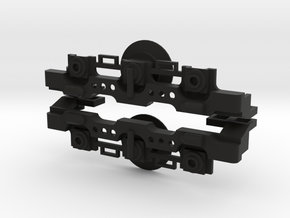 Train motor sides- 3 axle trucks for Lego in Black Natural Versatile Plastic