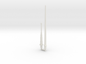 Mauler Antenna Set (Long and Short) in White Natural Versatile Plastic