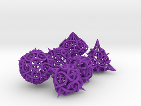 Thorn Dice Set in Purple Processed Versatile Plastic