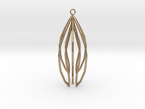 New Art Pendant in Polished Gold Steel