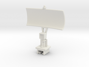 USS Flagg  Mast Array - Surface Radar Dish in White Natural Versatile Plastic