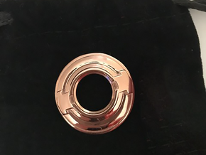 Tron inspired disc pendant  in 14k Rose Gold Plated Brass
