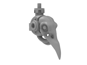 Mini Knight - Bird Skull Head in Smoothest Fine Detail Plastic