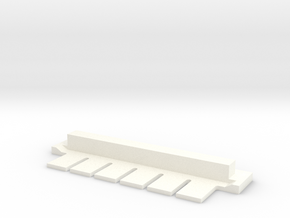 6 Tine Gel Comb (Single Piece) in White Processed Versatile Plastic
