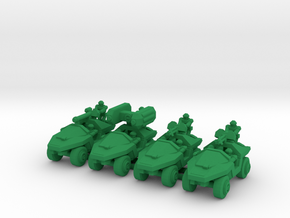 Infantry Support Vehicles V3 in Green Processed Versatile Plastic