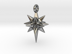 Moravian Star Earring in Polished Silver