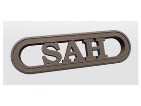 SAH Custom Keychain in Polished Bronzed-Silver Steel