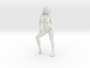 Jaleen Pinup Girl Sexy Model Figure for Diorama in White Natural Versatile Plastic