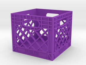 Milk Crate 1:12 Scale in Purple Processed Versatile Plastic