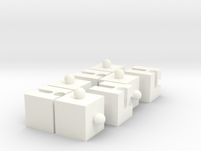 4+4 Puzzle in White Processed Versatile Plastic
