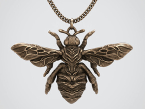 The Mystical Bee - Pendant in Natural Bronze: Small