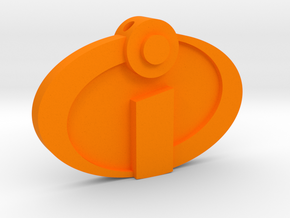 The Incredibles - Logo Charm in Orange Processed Versatile Plastic