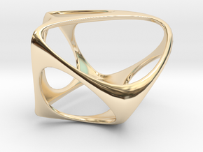 SquareSpace Ring in 14k Gold Plated Brass