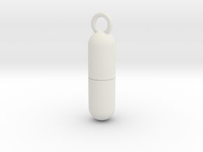 Cosplay Charm - Pill (style 1) in White Natural Versatile Plastic