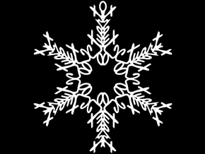 Stuart snowflake ornament in White Natural Versatile Plastic