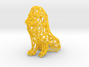 Digital Safari- Lion (Small) in Yellow Processed Versatile Plastic
