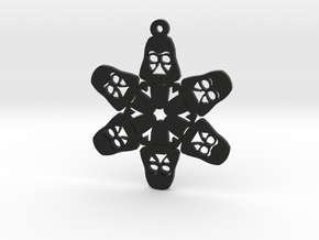 Nerdy Snowflakes - Darth Vader - 3in in Black Natural Versatile Plastic