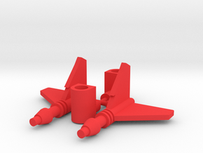 Pretender Starscream Small Guns in Red Processed Versatile Plastic