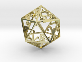 Air - d20 in 18k Gold Plated Brass
